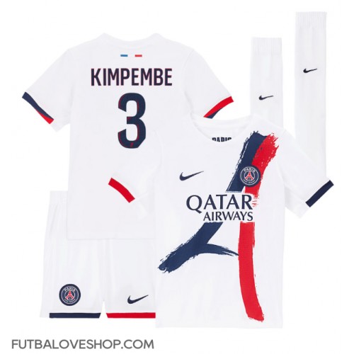 Dres Paris Saint-Germain Presnel Kimpembe #3 Preč pre deti 2024-25 Krátky Rukáv (+ trenírky)